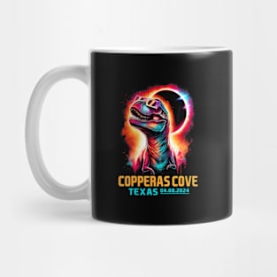 Copperas Cove Texas Total Solar Eclipse 2024 T Rex Dinosaur Mug